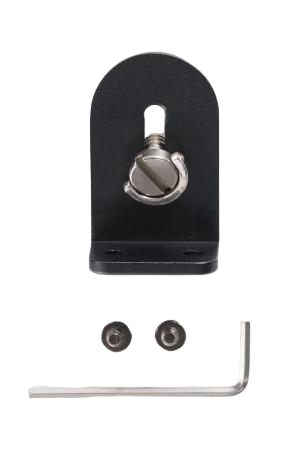 L-shaped adapter plate (comes with 2 screws and 1 wrench)