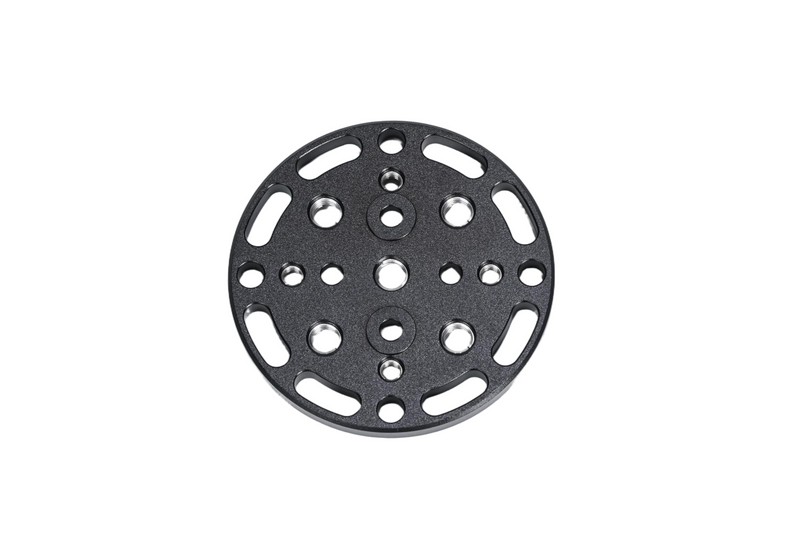 Round mounting plate and screws